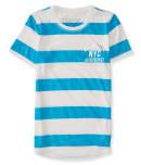 Aeropostale Striped Nyc Nineteen 87 Graphic T