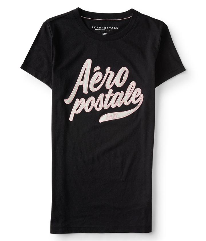 Aeropostale Aeropostale Script Graphic Tee - Black, Xsmall