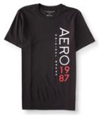 Aeropostale Aeropostale Vertical Aero 1987 Graphic Tee - Black, Medium