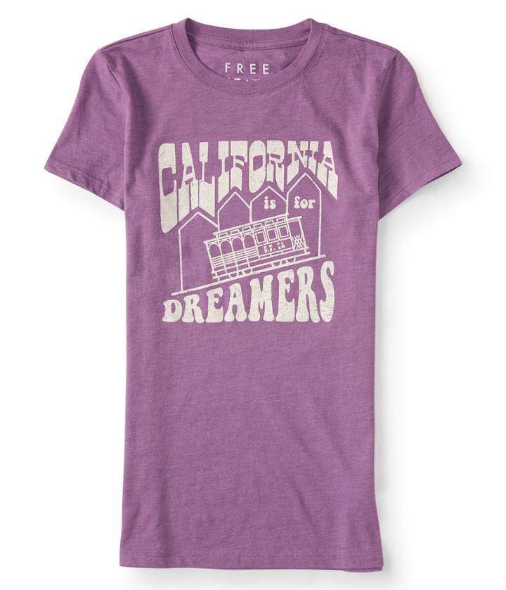Aeropostale Aeropostale Free State California Dreamers Graphic Tee - Purple, Xsmall