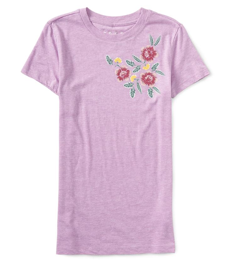 Aeropostale Aeropostale Free State Heathered Floral Graphic Tee - Purple, Xsmall