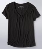 Aeropostale Aeropostale Seriously Soft Solid V-neck Tee - Black, Xsmall