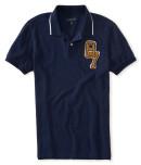 Aeropostale 87 Tipped Piqu Logo Polo