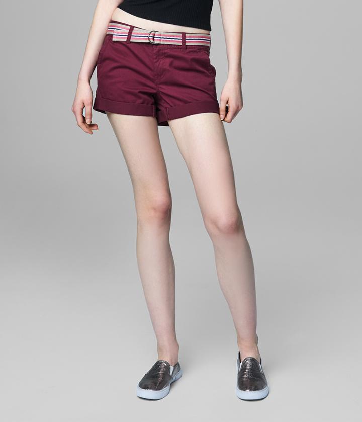 Aeropostale Aeropostale Prince & Fox Belted Beachcomber Twill Shorts - Red Bark, 000