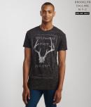 Aeropostale Brooklyn Calling Antlers Heathered Graphic T