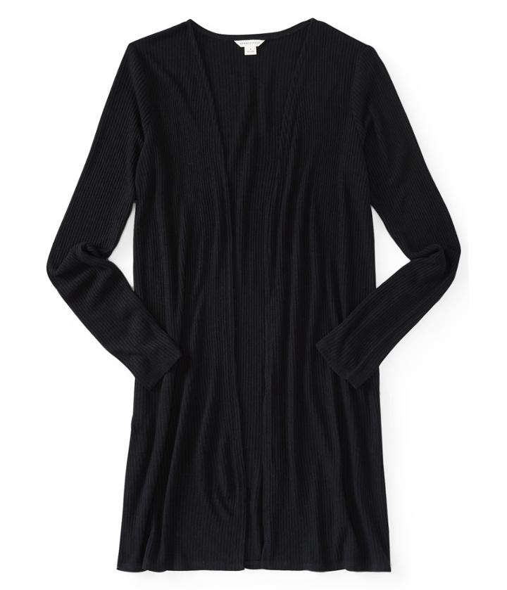 Aeropostale Aeropostale Open Ribbed Cardigan - Black, Xsmall