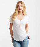Aeropostale Solid V-neck Seriously Soft Perfect Tee