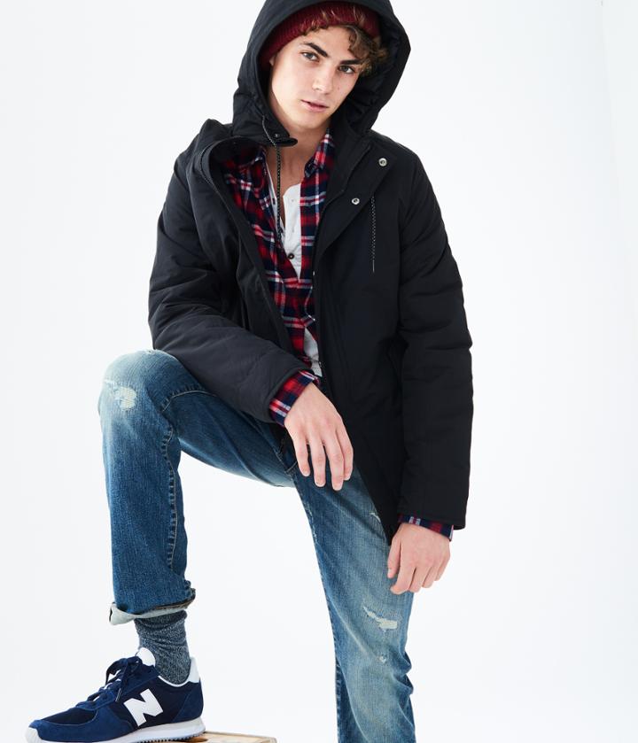 Aeropostale Aeropostale Solid All-weather Jacket - Black, Xsmall