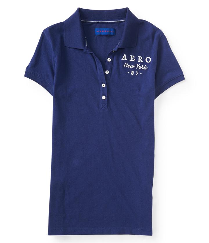 Aeropostale Aeropostale Aero New York 87 Jersey Polo - Endless Blue, Xsmall