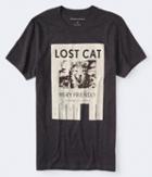 Aeropostale Aeropostale Lost Cat Graphic Tee - Charcoal Heather, Xsmall