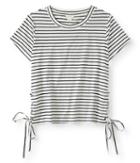 Aeropostale Aeropostale Striped Side Lace-up Tee - Floral White, Xsmall