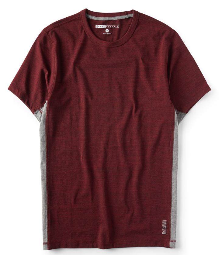 Aeropostale Aeropostale Colorblocked Heather Stretch Tee - Woodland Berry, Xsmall