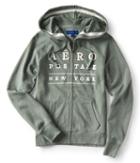 Aeropostale Aeropostale New York Full-zip Hoodie - Sage, Xsmall