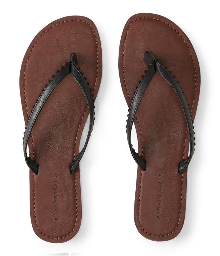 Aeropostale Aeropostale Mini Pom Flip-flop - Black, 6