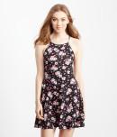 Aeropostale Cherry Blossom High-neck Fit & Flare Dress