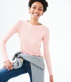 Aeropostale Aeropostale Long Sleeve Seriously Soft Ribbed Raglan Tee - Pink, Xsmall