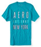 Aeropostale Aeropostale Embroidered Aero New York Graphic Tee - Lapis, Xsmall