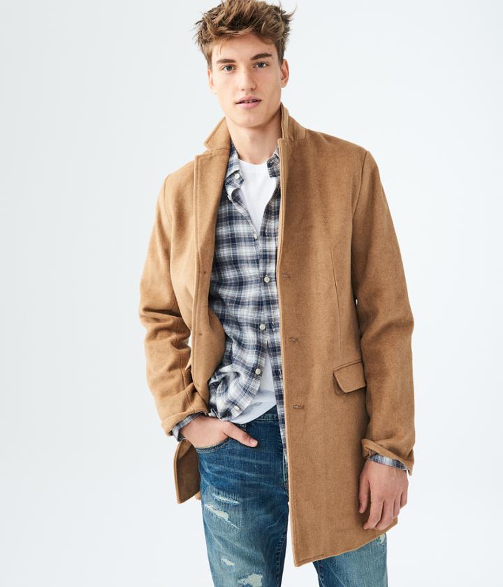 Aeropostale Aeropostale Solid Topcoat - Camel, Xsmall