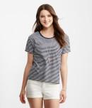 Aeropostale Striped Crew-neck Boxy Tee