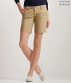 Aeropostale Aeropostale Solid Bermuda Uniform Shorts - Tan, 4