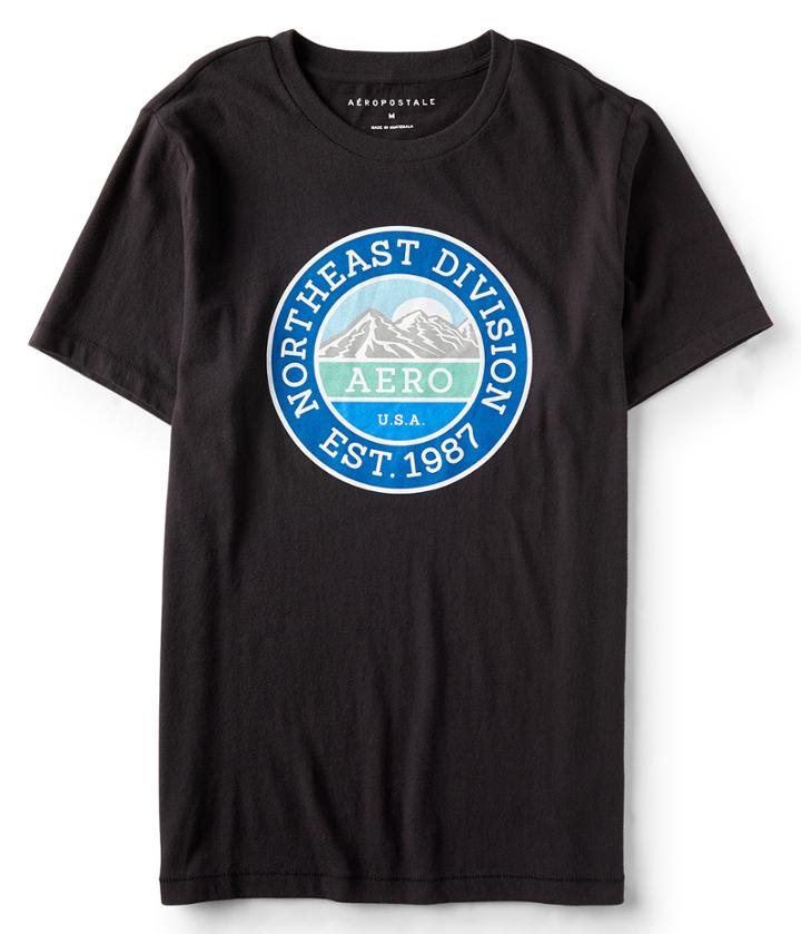 Aeropostale Aeropostale Northeast Division Graphic T - Black, Xsmall
