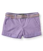 Aeropostale Aeropostale Prince & Fox Belted Beachcomber Twill Shorts - Light Purple, 000