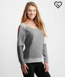 Aeropostale Lld Long Sleeve Terry Cold-shoulder Top