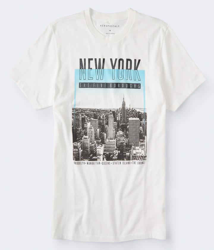 Aeropostale Aeropostale Five Boroughs Graphic Tee - Bleach, Xsmall