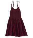 Aeropostale Solid Smocked Dress