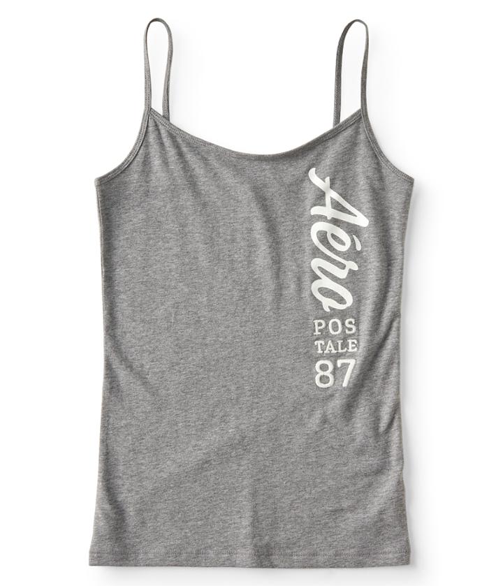 Aeropostale Aeropostale Aero Logo Basic Cami - Medium Heather Grey, Xsmall