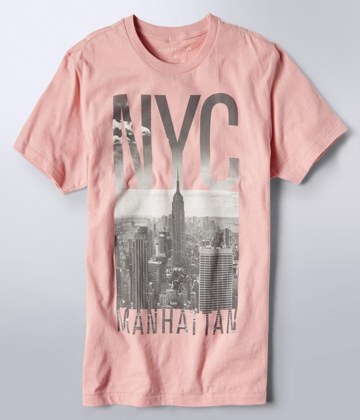 Aeropostale Aeropostale Nyc Manhattan Graphic Tee - Dark Pink, Xsmall