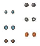 Aeropostale Geo Pop Stud Earring 6-pack