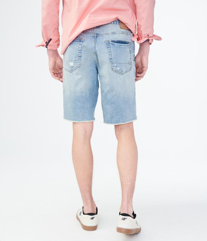 Aeropostale Aeropostale Medium Wash Destroyed Reflex Denim Cut-off Shorts - Indigo Blue, 27