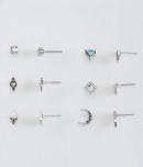 Aeropostale Crescent Tribal Stud Earring 6-pack