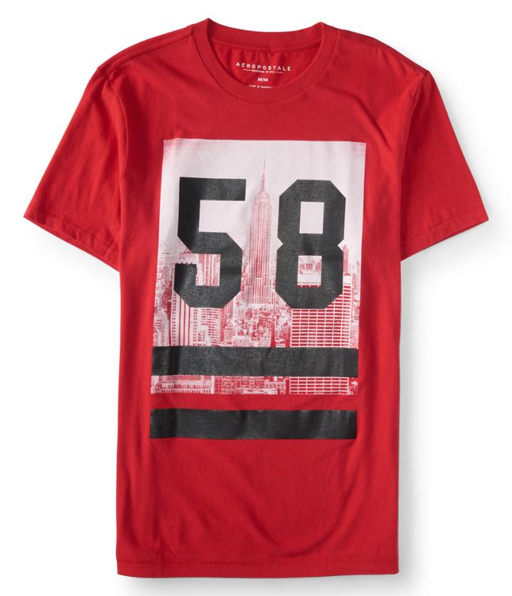 Aeropostale Aeropostale Free State 58 Nyc Graphic Tee - Red Classic, Xsmall
