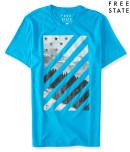 Aeropostale Free State Flag Mountains Graphic T