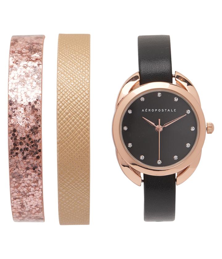 Aeropostale Aeropostale Interchangeable Strap Rhinestone Analog Watch - Multi