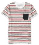 Aeropostale Geo Stripe Pocket Tee