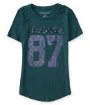 Aeropostale Aropostale Sequin And Shine Graphic Logo Tee
