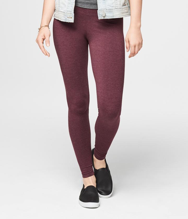 Aeropostale Aeropostale Solid Leggings - Bold Burgundy, Xsmall