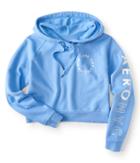 Aeropostale Aeropostale New York City Circle Logo Crop Pullover Hoodie - Light Blue, Xsmall