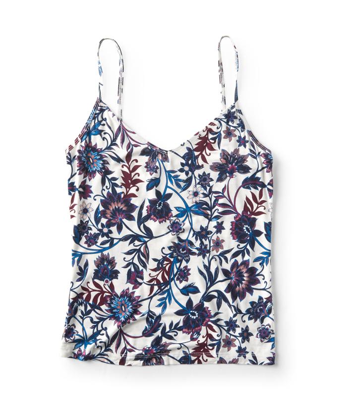 Aeropostale Aeropostale Floral V-neck Cami - White, Xsmall