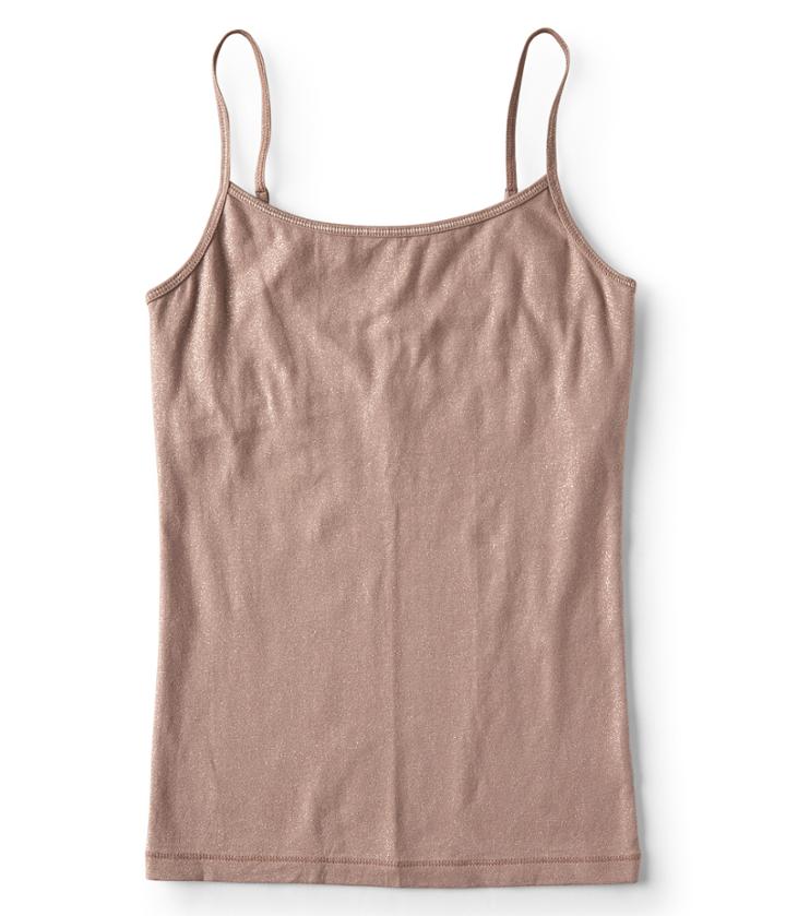 Aeropostale Aeropostale Shine Shelf Bra Cami - Tan, Xsmall