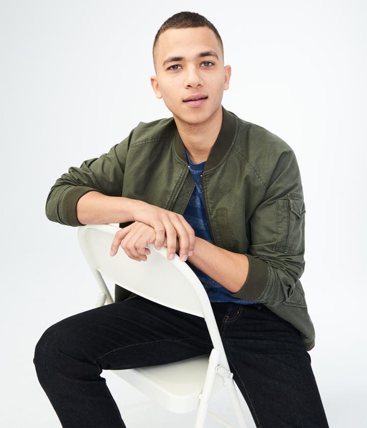 Aeropostale Aeropostale Military Bomber Jacket - Deep Lichen Green, Xsmall