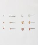 Aeropostale Polished Heart Stud Earring 6-pack
