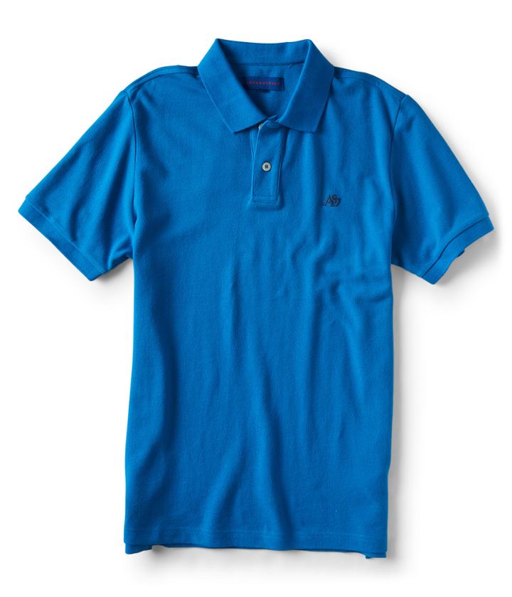 Aeropostale Aeropostale A87 Solid Logo Piqu Polo - Blue Purple, Xsmall