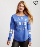 Aeropostale Lld Shimmer Signature Varsity Sweatshirt