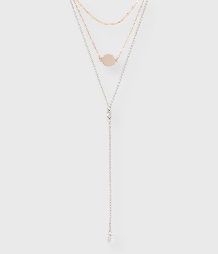 Aeropostale Aeropostale Layered Choker Short-strand Necklace - Silver
