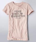Aeropostale Aeropostale Free State Please Cancel Graphic Tee - Light Ping, Xsmall