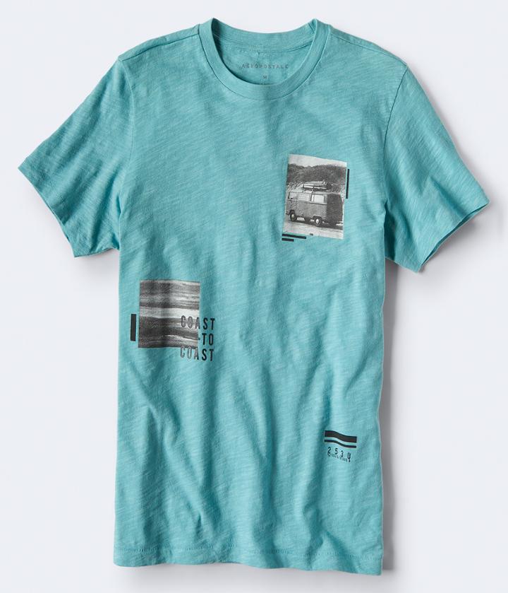 Aeropostale Aeropostale Desert Road Trip Graphic Tee - Teal, Xsmall